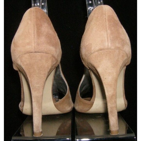 Marc Fisher Clover brown suede peep toe elastic slip on heels 8M - Picture 8 of 11